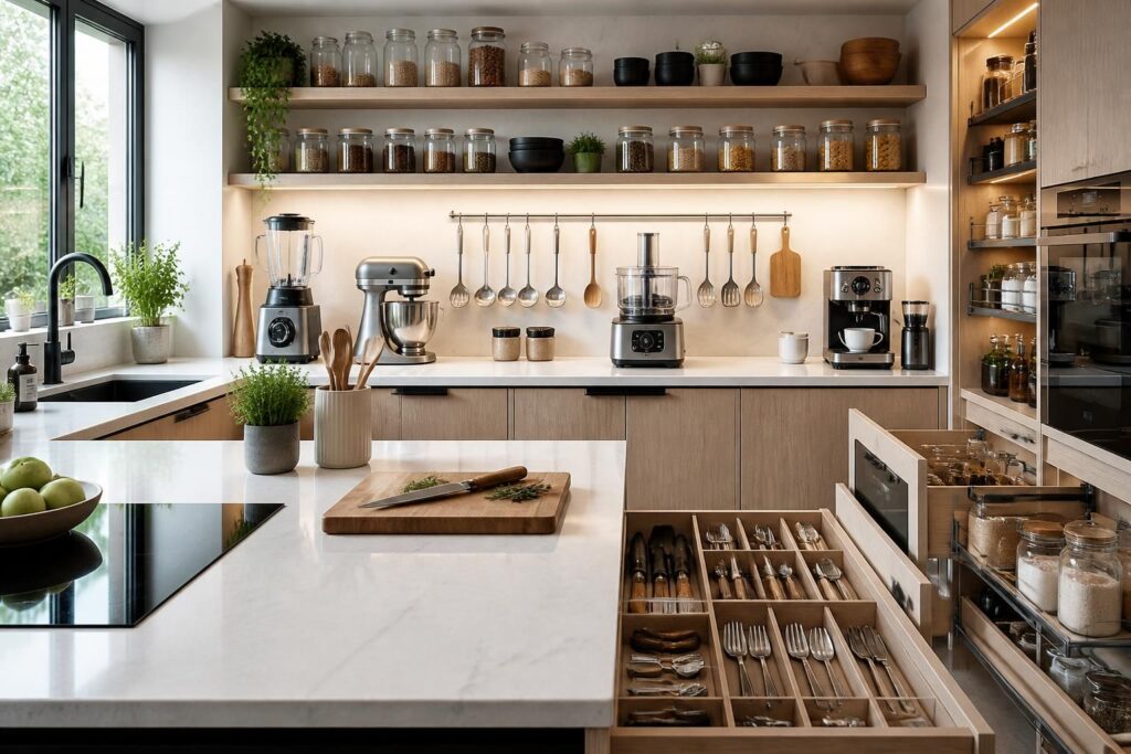 découvrez notre guide complet pour bien équiper votre cuisine avec les ustensiles essentiels, les meilleurs robots culinaires et des astuces d'organisation efficaces.