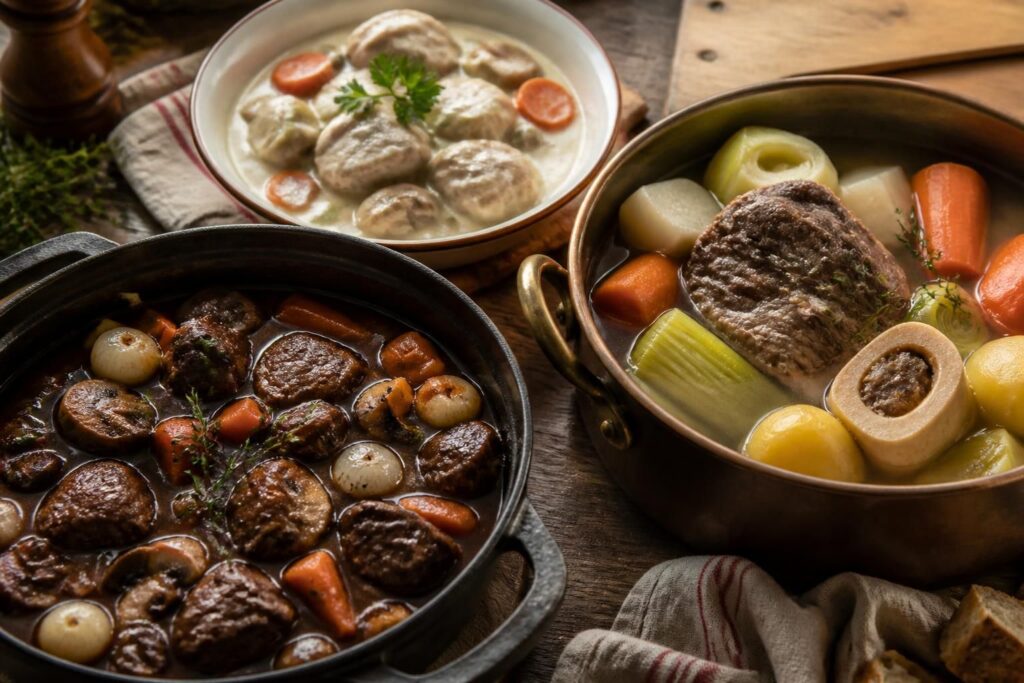découvrez notre guide complet des grands plats mijotés français : recettes traditionnelles de bœuf bourguignon, blanquette et pot-au-feu pour régaler toute la famille.