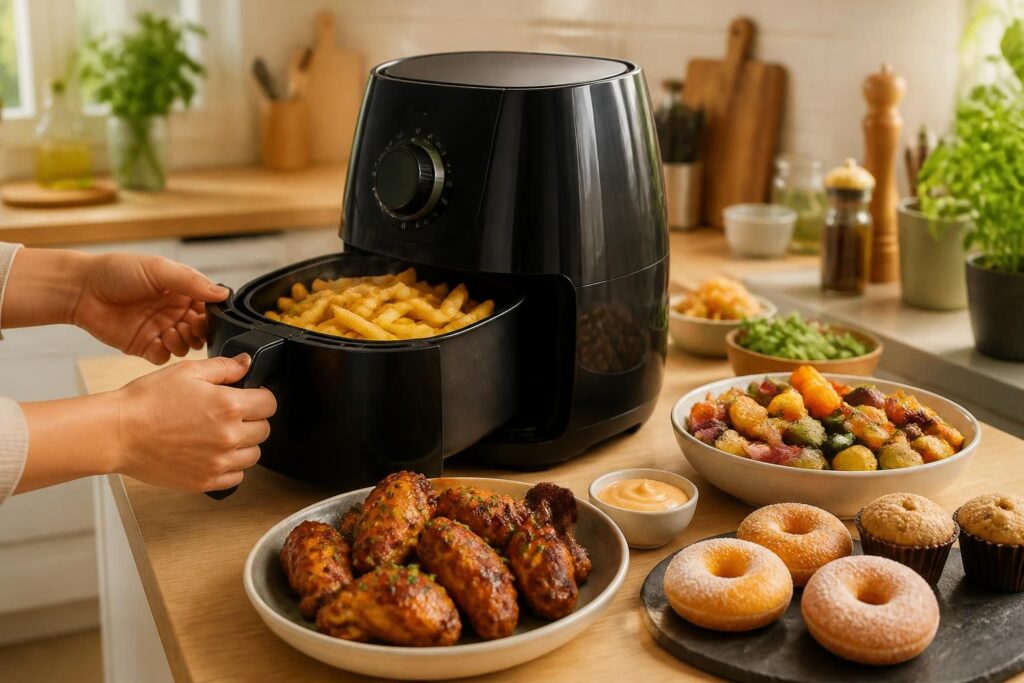 découvrez comment utiliser votre airfryer avec notre guide complet et explorez des recettes délicieuses et saines pour cuisiner facilement avec votre four à air.