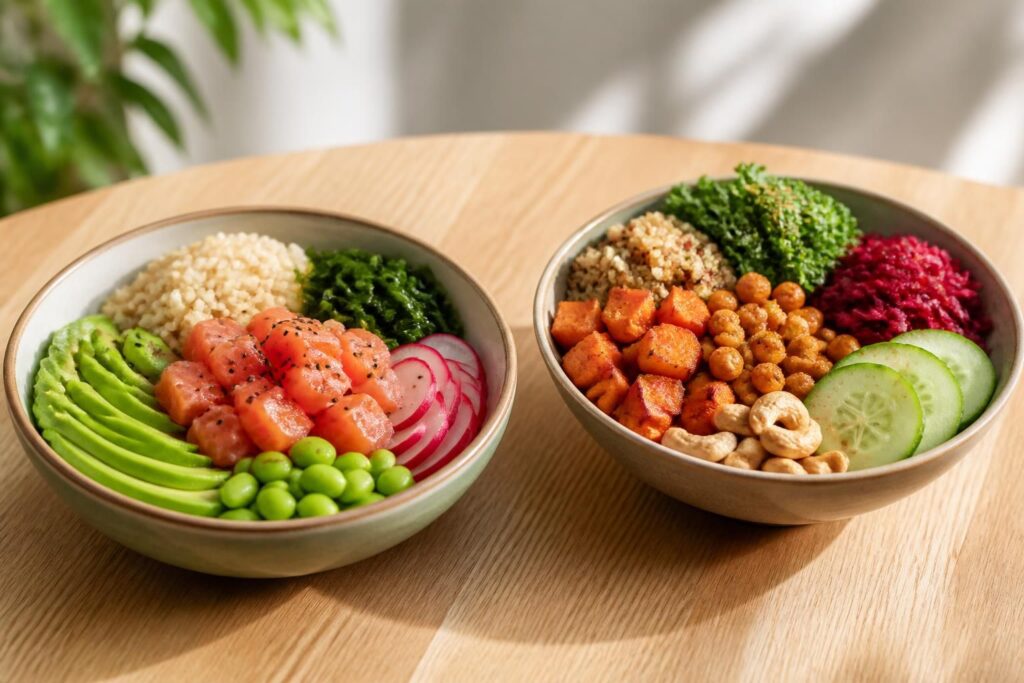 découvrez des recettes saines et équilibrées de poke bowls et buddha bowls pour une cuisine healthy à la fois gourmande et nutritive.