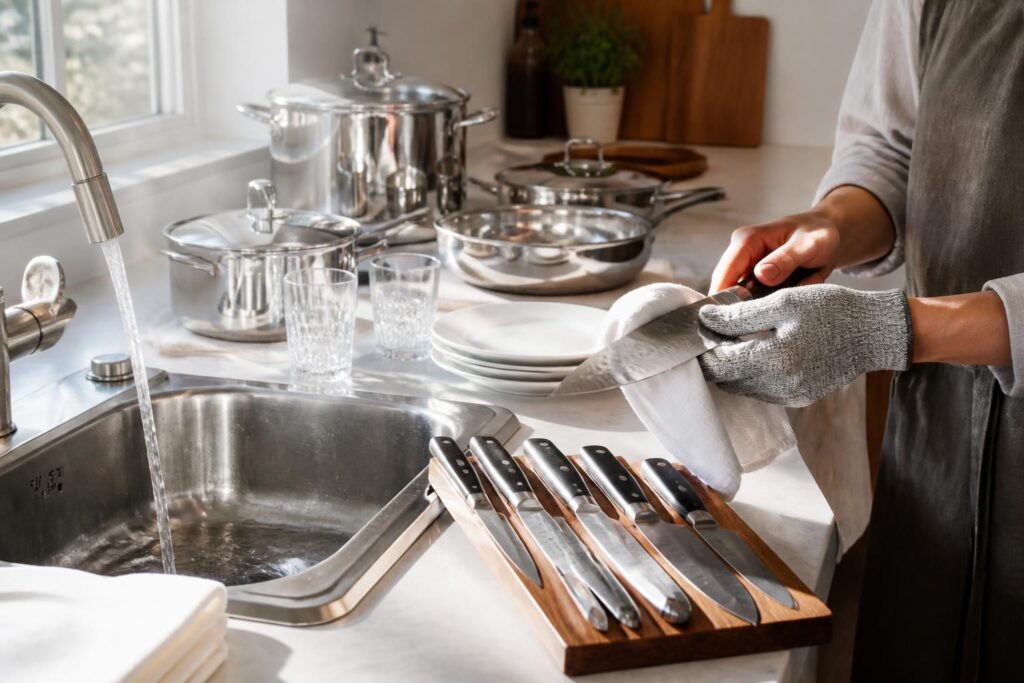 Entretenir sa vaisselle, ses couteaux et sa batterie de cuisine