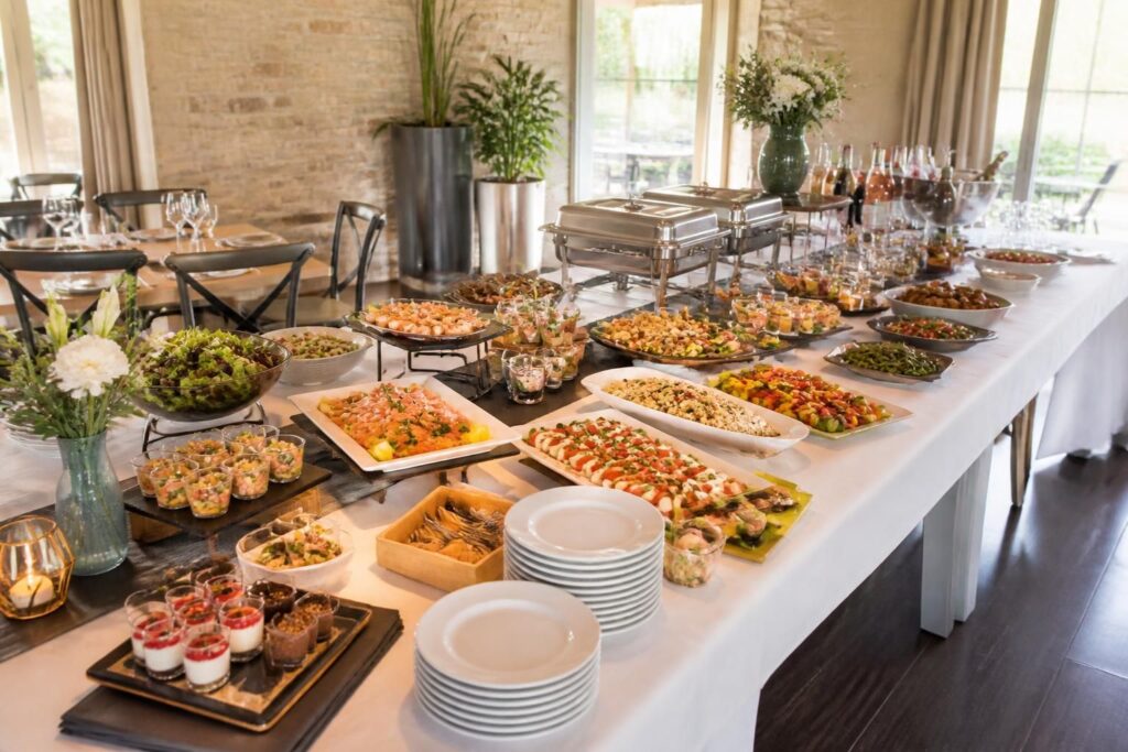 découvrez comment organiser un buffet réussi pour 20 personnes avec des conseils pratiques sur les quantités, le choix du menu et la disposition de la table.