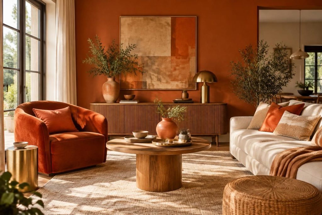 Couleur orange signification et variantes brûlé, sanguine ou corail en déco